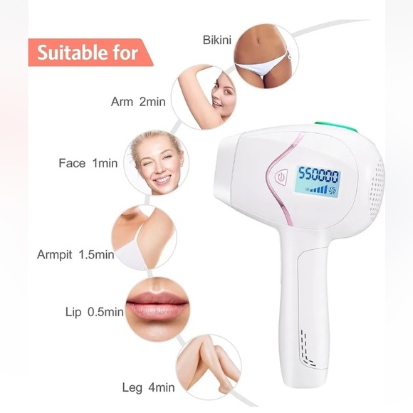 Edousin Laser Hair Removal Permanent Remover Device-2 Flash Mode 500,000 Flashes - Picture 4 of 10